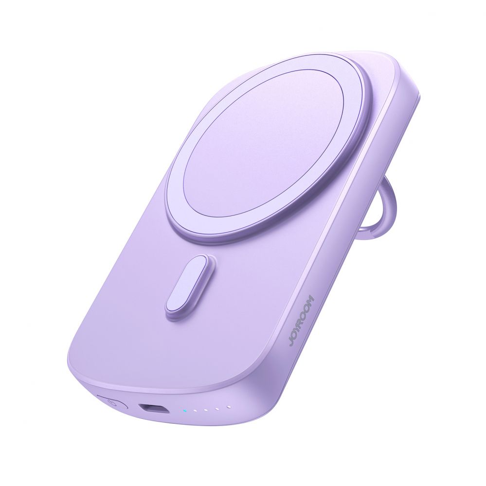 Ārējais akumulators Joyroom Wireless powerbank 6000mAh Joyroom JR-W030 20W MagSafe with ring and stand - purple