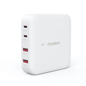 Adapteris Choetech  Choetech PD8008 100W GaN fast charger 2x USB-A / 2x USB-C - white 