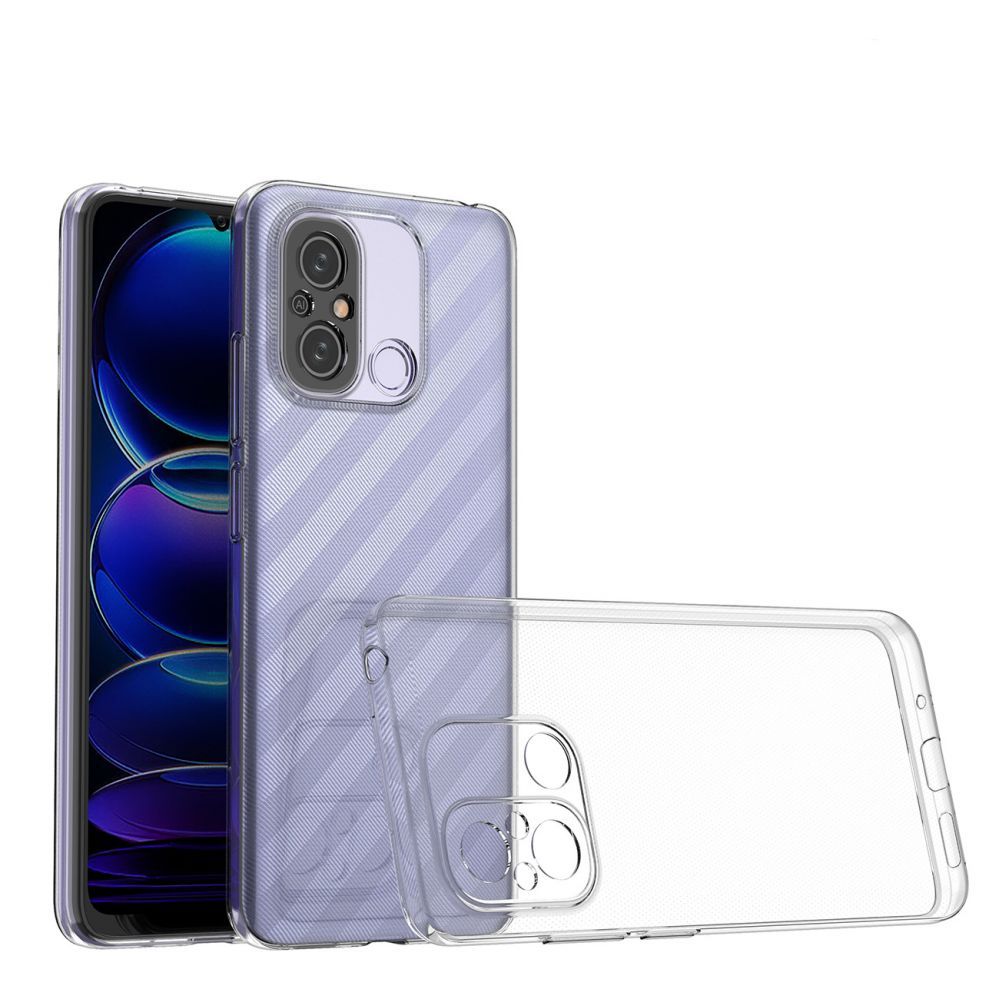 Nugarėlės dėklai Hurtel Ultra Clear 0.5mm Case for Xiaomi Redmi 11A / Poco C55 / Redmi 12C Thin Cover Transparent