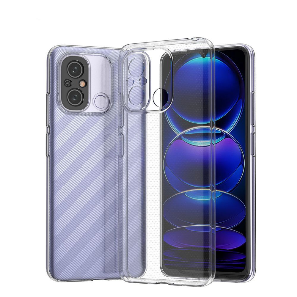 Nugarėlės dėklai Hurtel Ultra Clear 0.5mm Case for Xiaomi Redmi 11A / Poco C55 / Redmi 12C Thin Cover Transparent