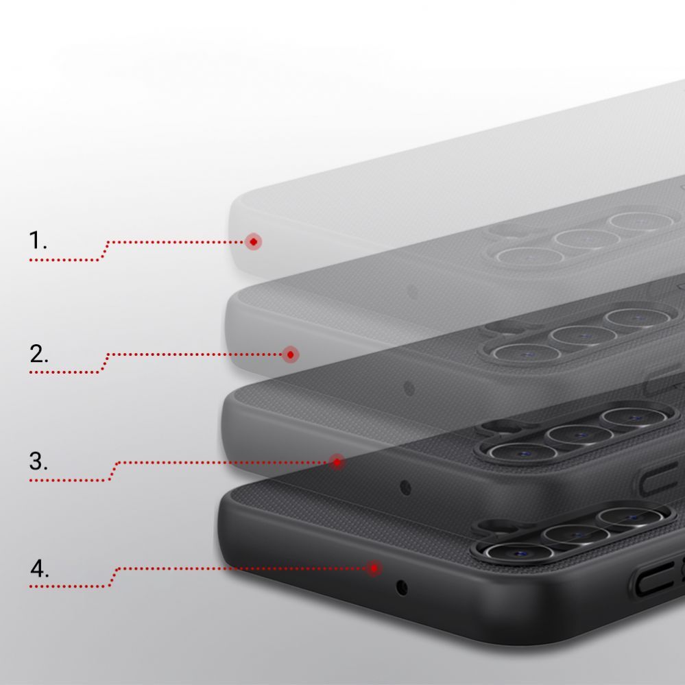 Tagakaaned Nillkin Nillkin Super Frosted Shield Case for Samsung Galaxy A14 5G / Galaxy A14 Phone Cover Black