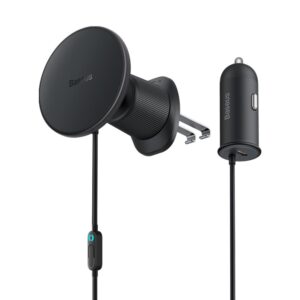 Adapteris Baseus  MagSafe 15W USB C 25W Baseus CW01 inductive car charger - black