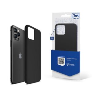 Back panel cover 3MK  3mk Silicone Case for iPhone 11 Pro Max - black 