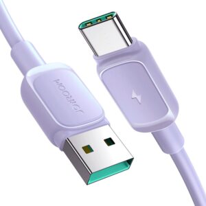 Kabelis Joyroom  Joyroom Multi-Color Series A14 USB-A / USB-C 3A Cable 1.2m - Purple 