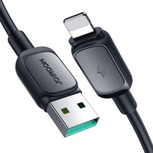 Kabelis Joyroom  Joyroom Multi-Color Series A14 Lightning /USB-A 2.4A 1.2 m Cable - Black 
