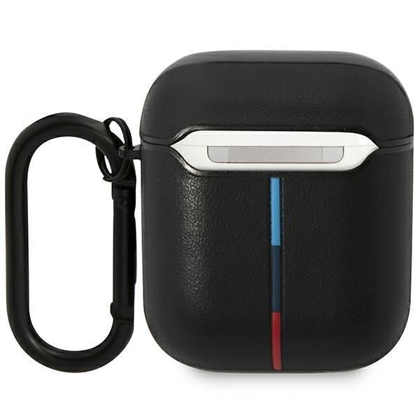 Aizmugurējais vāciņš BMW BMW BMA222PVTK AirPods 1/2 cover black/black Leather Curved Line