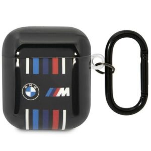 Aizmugurējais vāciņš BMW  BMW BMA222SWTK AirPods 1/2 cover black/black Multiple Colored Lines 