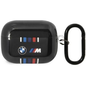 Aizmugurējais vāciņš BMW  BMW BMAP22SWTK AirPods Pro cover black/black Multiple Colored Lines 