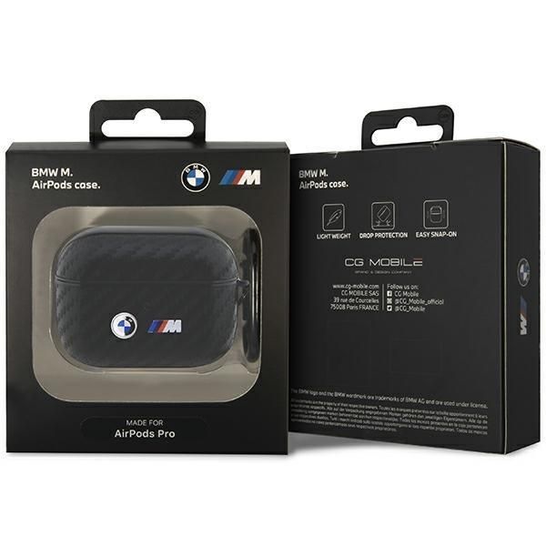 Aizmugurējais vāciņš BMW BMW BMAPWMPUCA2 AirPods Pro cover black/black Carbon Double Metal Logo