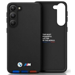 Aizmugurējais vāciņš BMW  Case BMW BMHCSA5422PTDK A54 black/black Leather Stamp Tricolor 