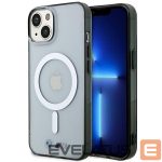 Back panel cover BMW  BMW BMHMP14SHCRS iPhone 14 6.1" case transparent hardcase Silver Ring MagSafe 