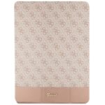 Back panel cover Guess  Guess 4G Stripe Allover case for iPad Pro 12.9" - pink 