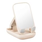 Auto turētājs Baseus  Adjustable phone stand with mirror Baseus Seashell Series - beige