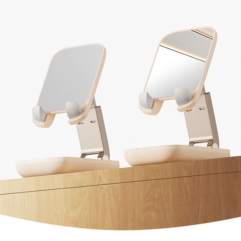 Авто держатель Baseus Adjustable phone stand with mirror Baseus Seashell Series - beige