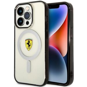 Aizmugurējais vāciņš Ferrari  Ferrari FEHMP14LURKT iPhone 14 Pro 6.1" clear/transparent hardcase Outline Magsafe