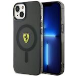 Aizmugurējais vāciņš Ferrari  Ferrari FEHMP14SURKK iPhone 14 6.1" black/black hardcase Translucent Magsafe