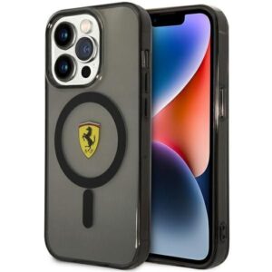 Aizmugurējais vāciņš Ferrari  Ferrari FEHMP14XURKK iPhone 14 Pro Max 6.7" black/black hardcase Translucent Magsafe