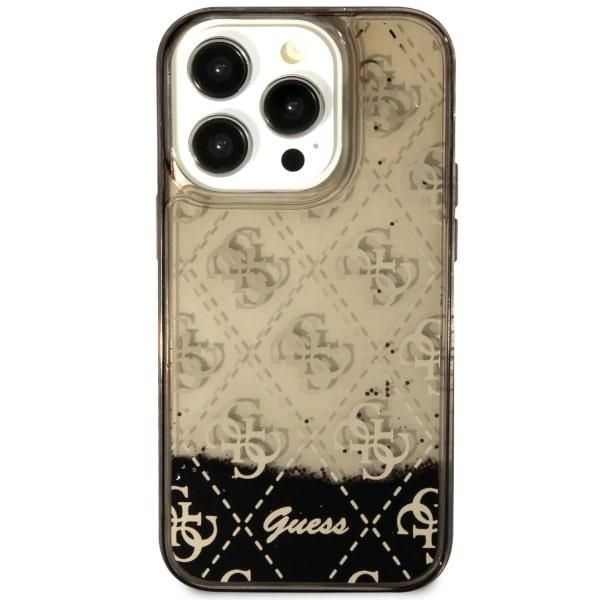 Nugarėlės dėklai Guess Guess GUHCP14LLC4PSGK iPhone 14 Pro 6.1" black/black hardcase Liquid Glitter 4G Transculent