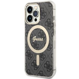 Aizmugurējais vāciņš Guess  Guess GUHMP13LH4STK iPhone 13 Pro / 13 6.1" black/black hardcase 4G MagSafe