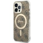 Aizmugurējais vāciņš Guess  Guess GUHMP13LH4STW iPhone 13 Pro / 13 6.1" brown/brown hardcase 4G MagSafe