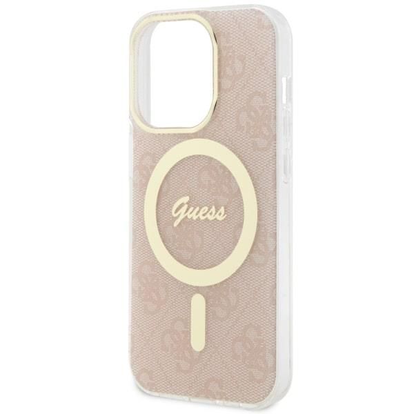 Tagakaaned Guess Guess GUHMP14LH4STP iPhone 14 Pro 6.1" pink/pink hardcase 4G MagSafe