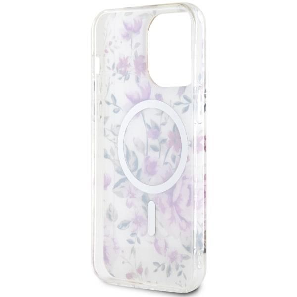 Tagakaaned Guess Guess GUHMP14LHCFWST iPhone 14 Pro 6.1" transparent hardcase Flower MagSafe