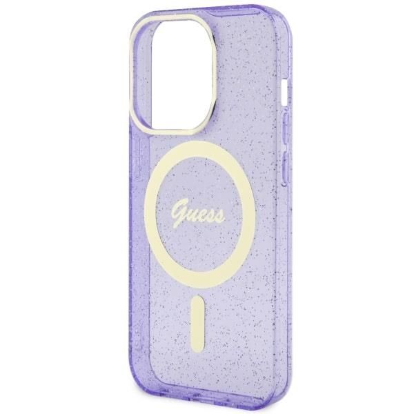 Tagakaaned Guess Guess GUHMP14LHCMCGU iPhone 14 Pro 6.1" purple/purple hardcase Glitter Gold MagSafe