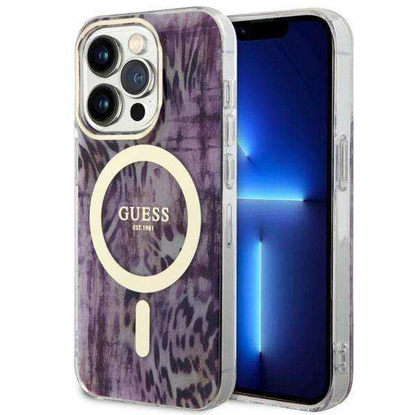 Tagakaaned Guess Guess GUHMP14LHLEOPWP iPhone 14 Pro 6.1" pink/pink hardcase Leopard MagSafe