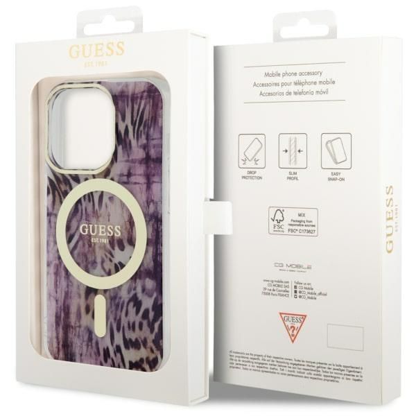 Tagakaaned Guess Guess GUHMP14LHLEOPWP iPhone 14 Pro 6.1" pink/pink hardcase Leopard MagSafe