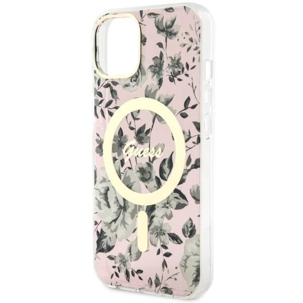 Tagakaaned Guess Guess GUHMP14MHCFWSP iPhone 14 Plus 6.7" pink/pink hardcase Flower MagSafe