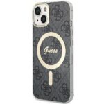 Чехол на заднюю панель Guess  Guess 4G MagSafe case for iPhone 14 - black 