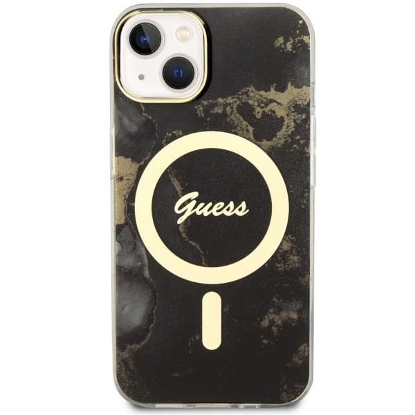 Tagakaaned Guess Guess GUHMP14SHTMRSK iPhone 14 6.1" black/black hardcase Golden Marble MagSafe