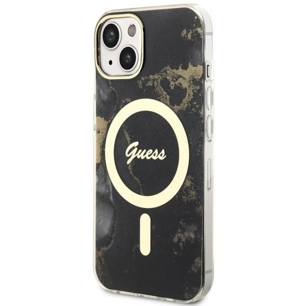Tagakaaned Guess Guess GUHMP14SHTMRSK iPhone 14 6.1" black/black hardcase Golden Marble MagSafe