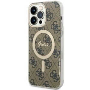 Nugarėlės dėklai Guess  Guess GUHMP14XH4STW iPhone 14 Pro Max 6.7" brown/brown hardcase 4G MagSafe 