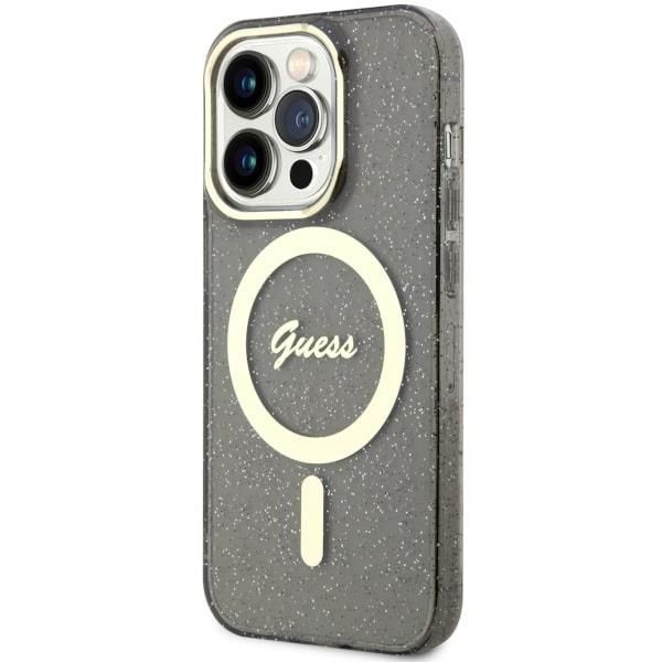Tagakaaned Guess Guess GUHMP14XHCMCGK iPhone 14 Pro Max 6.7" black/black hardcase Glitter Gold MagSafe