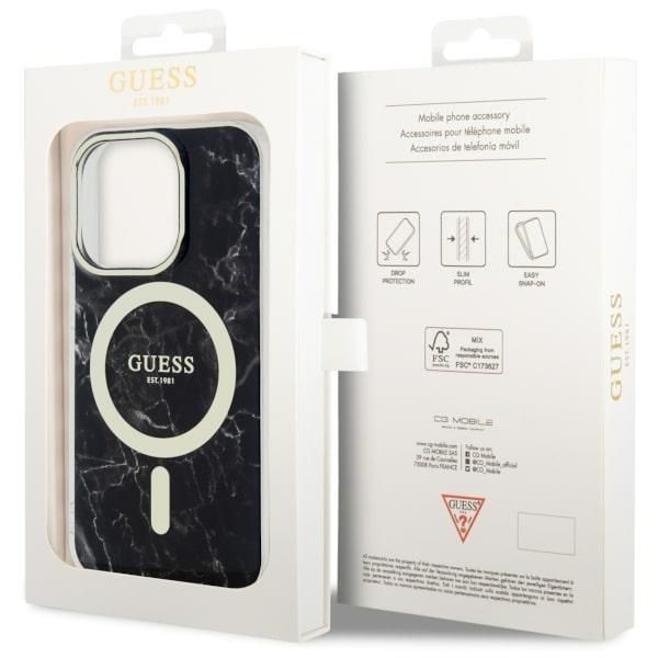 Tagakaaned Guess Guess GUHMP14XPCUMAK iPhone 14 Pro Max 6.7" black/black hardcase Marble MagSafe