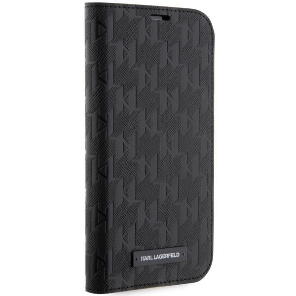 Back panel cover Karl Lagerfeld Karl Lagerfeld KLBKP14XSAKLHPK iPhone 14 Pro Max 6.7" bookcase black/black Saffiano Monogram