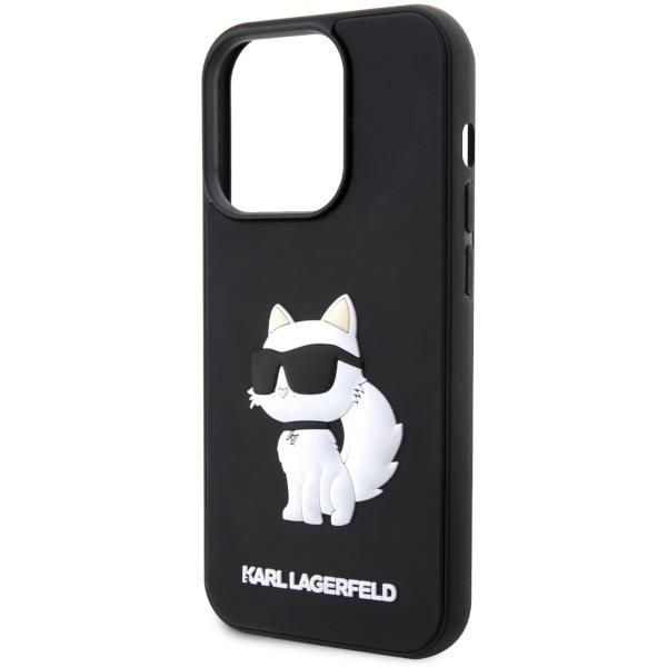 Aizmugurējais vāciņš Karl Lagerfeld Karl Lagerfeld KLHCP14X3DRKHNK iPhone 14 Pro Max 6.7" black/black hardcase Rubber Choupette 3D
