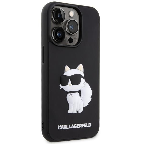 Aizmugurējais vāciņš Karl Lagerfeld Karl Lagerfeld KLHCP14X3DRKHNK iPhone 14 Pro Max 6.7" black/black hardcase Rubber Choupette 3D