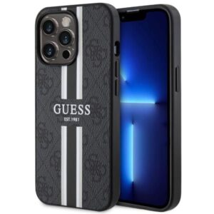 Aizmugurējais vāciņš Guess  Guess GUHMP13LP4RPSK iPhone 13 Pro / 13 6.1" black/black hardcase 4G Printed Stripes MagSafe