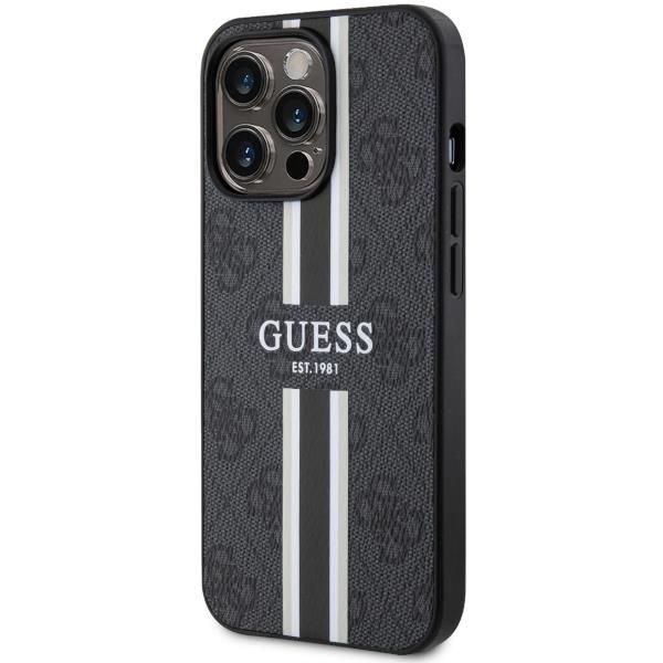Tagakaaned Guess Guess GUHMP13LP4RPSK iPhone 13 Pro / 13 6.1" black/black hardcase 4G Printed Stripes MagSafe