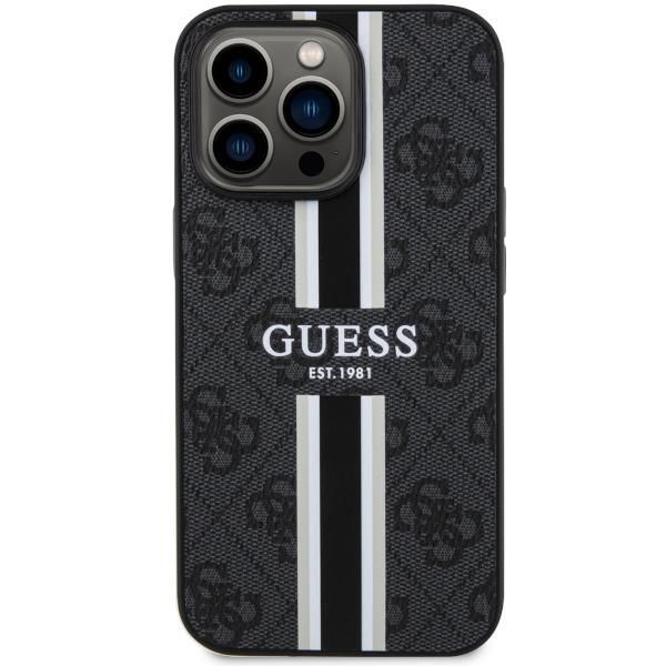 Tagakaaned Guess Guess GUHMP13LP4RPSK iPhone 13 Pro / 13 6.1" black/black hardcase 4G Printed Stripes MagSafe