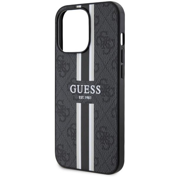 Aizmugurējais vāciņš Guess Guess GUHMP13XP4RPSK iPhone 13 Pro Max 6.7" black/black hardcase 4G Printed Stripes MagSafe