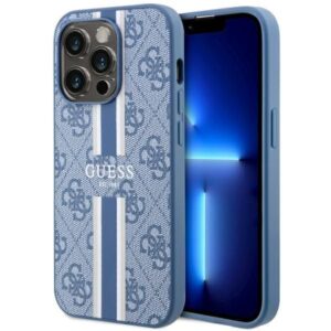 Aizmugurējais vāciņš Guess  Guess GUHMP14LP4RPSB iPhone 14 Pro 6.1" blue/blue hardcase 4G Printed Stripes MagSafe