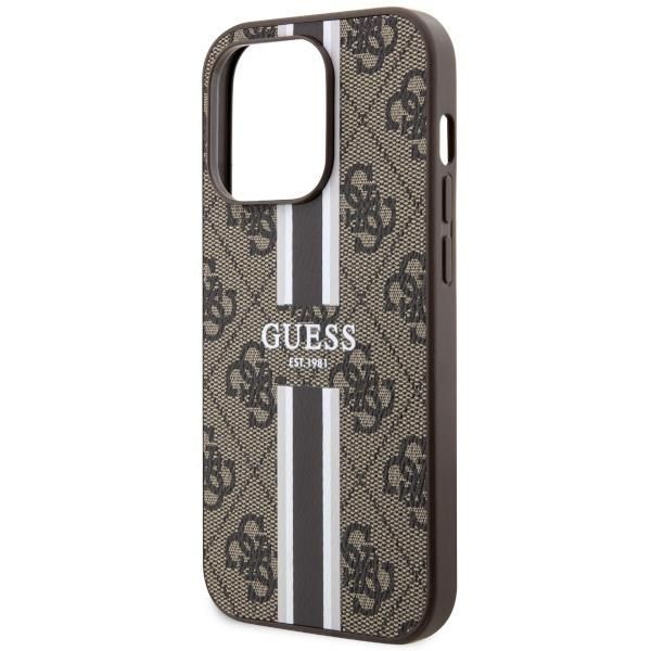 Tagakaaned Guess Guess GUHMP14LP4RPSW iPhone 14 Pro 6.1" brown/brown hardcase 4G Printed Stripes MagSafe