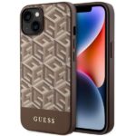 Nugarėlės dėklai Guess  Guess GUHMP14MHGCFSEW iPhone 14 Plus 6.7" brown/brown hard case GCube Stripes MagSafe