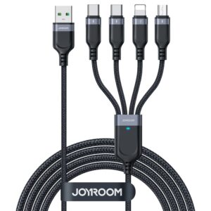 Kabelis Joyroom  Joyroom Multi-Use Series S-A18 4in1 USB-A - USB-C / USB-C / Lightning / micro USB cable 1.2m - black 