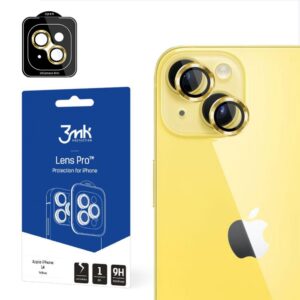 Protective glass 3MK  Apple iPhone 14 - 3mk Lens Protection Pro Yellow 