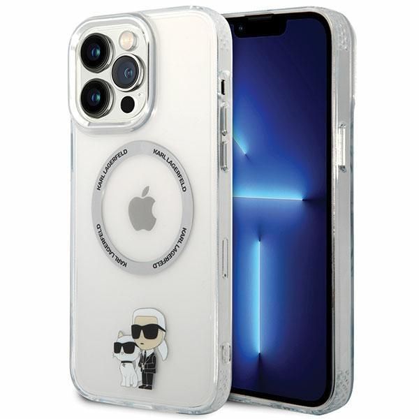 Aizmugurējais vāciņš Karl Lagerfeld Karl Lagerfeld KKLHMP13XHNKCIT iPhone 13 Pro Max 6.7" hardcase transparent Iconic Karl&Choupette Magsafe