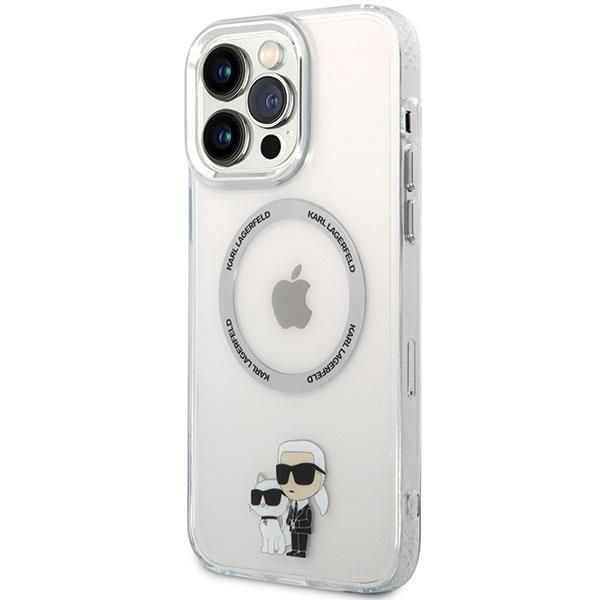 Aizmugurējais vāciņš Karl Lagerfeld Karl Lagerfeld KKLHMP13XHNKCIT iPhone 13 Pro Max 6.7" hardcase transparent Iconic Karl&Choupette Magsafe